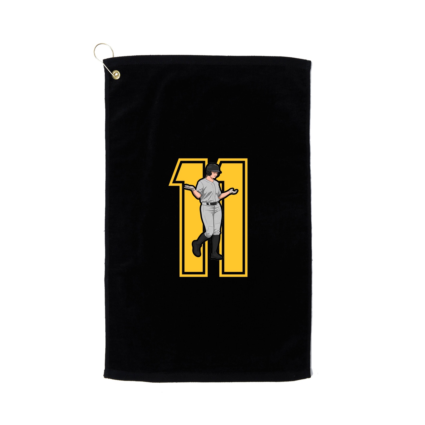 Golf Towel — Number in Black