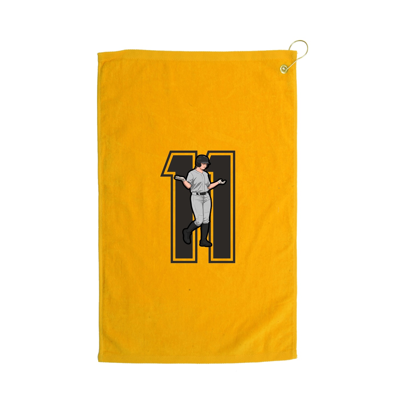 Golf Towel — Number in Gold