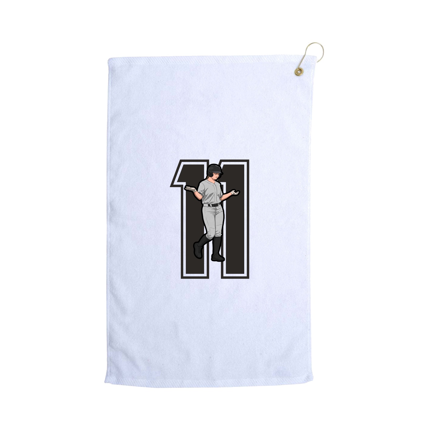 Golf Towel — Number in White