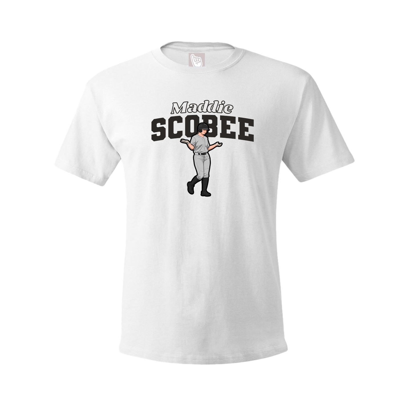 Youth Tee — Name Arch in White