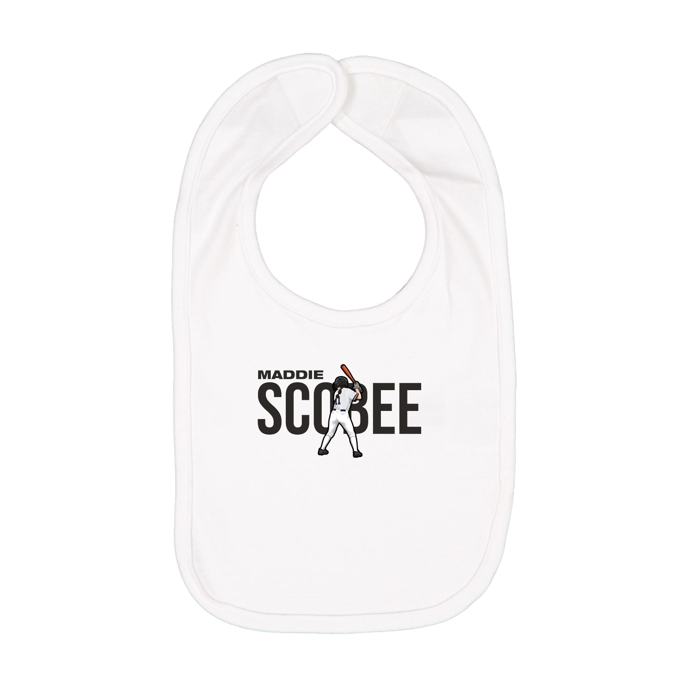 Infant Bib — Player Name in White