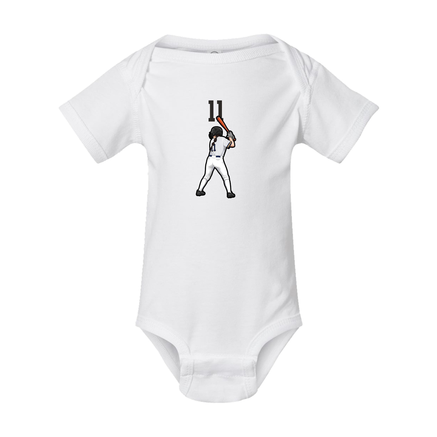 Baby Onesie — Number Top in White