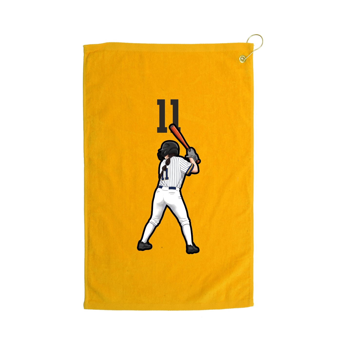 Golf Towel — Number Top in Gold