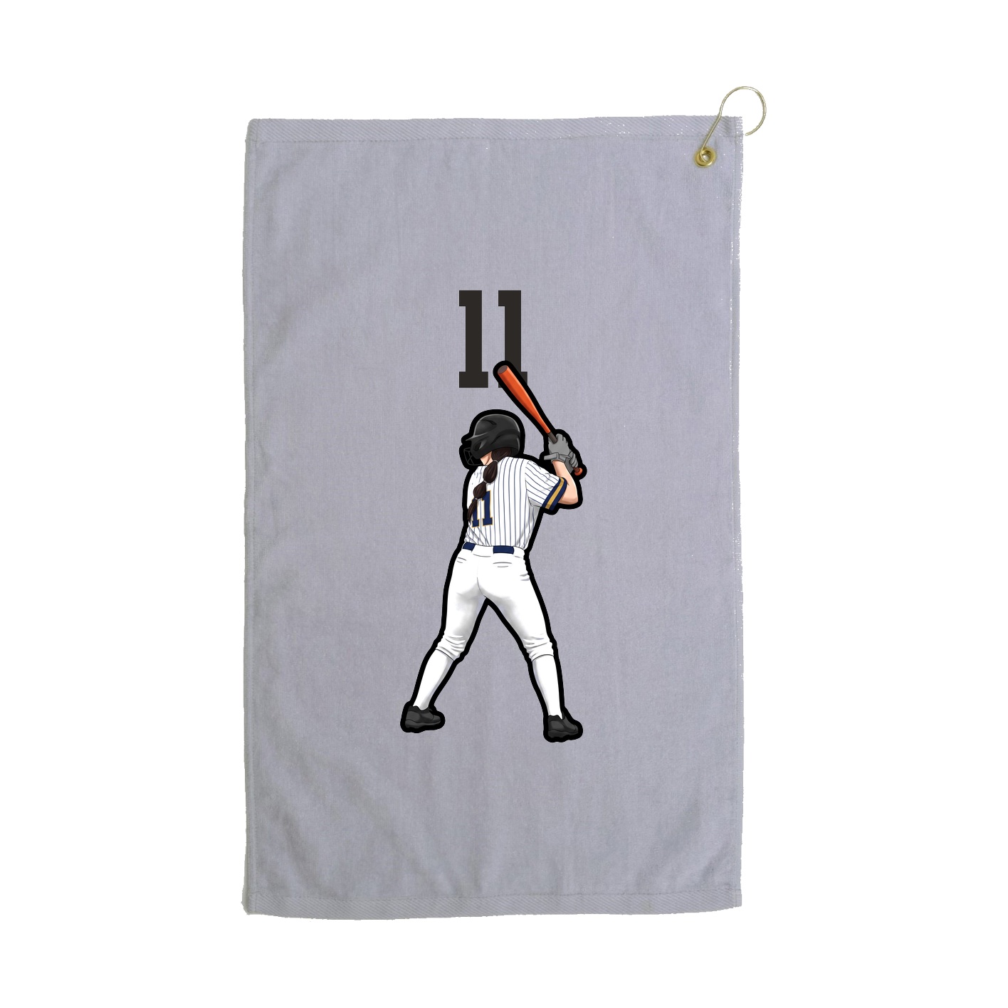 Golf Towel — Number Top in Grey