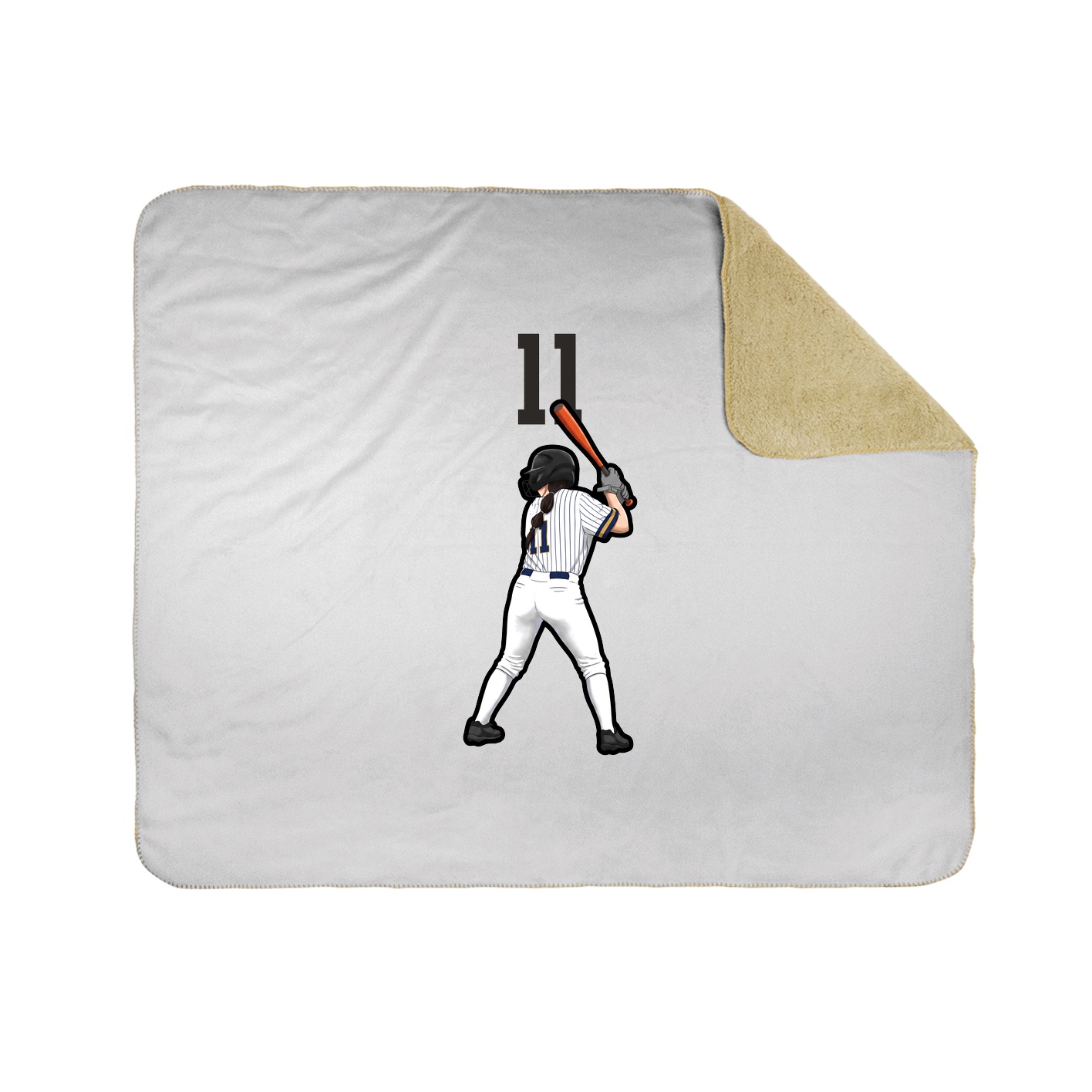 Throw Blanket — Number Top in White