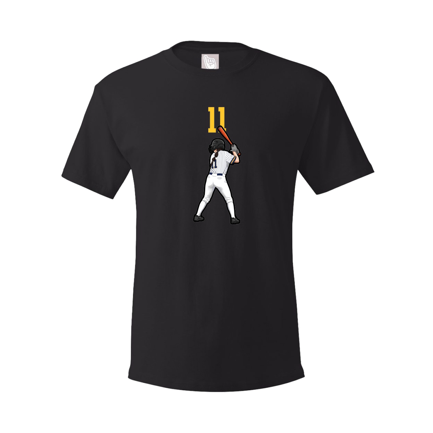 Youth Tee — Number Top in Black