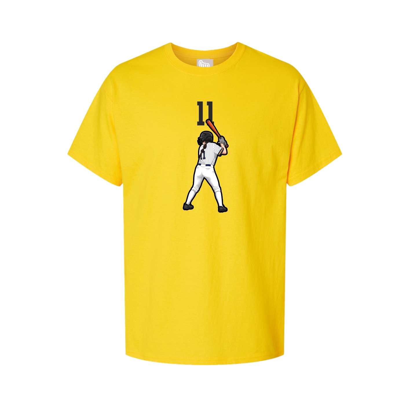 Youth Tee — Number Top in Gold
