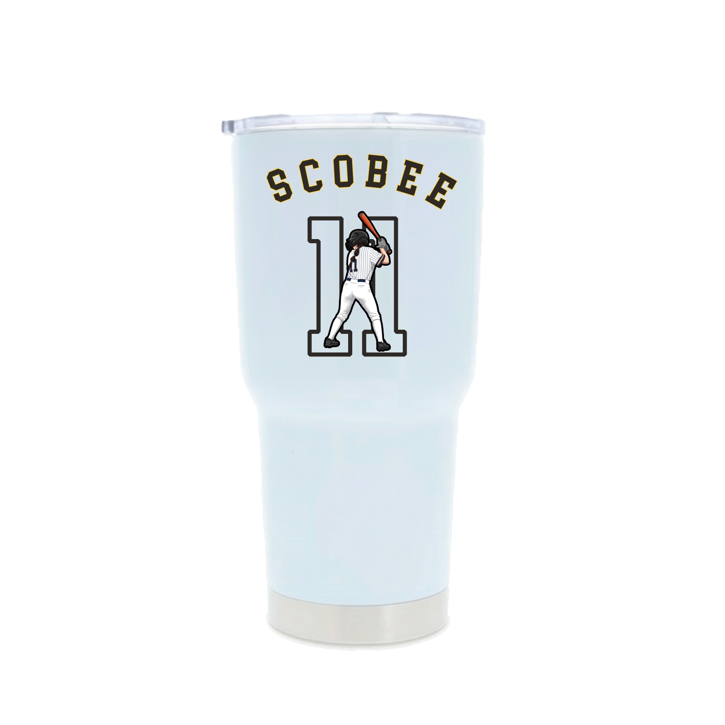 30oz Stainless Steel Tumbler — Shirsey Arch in White