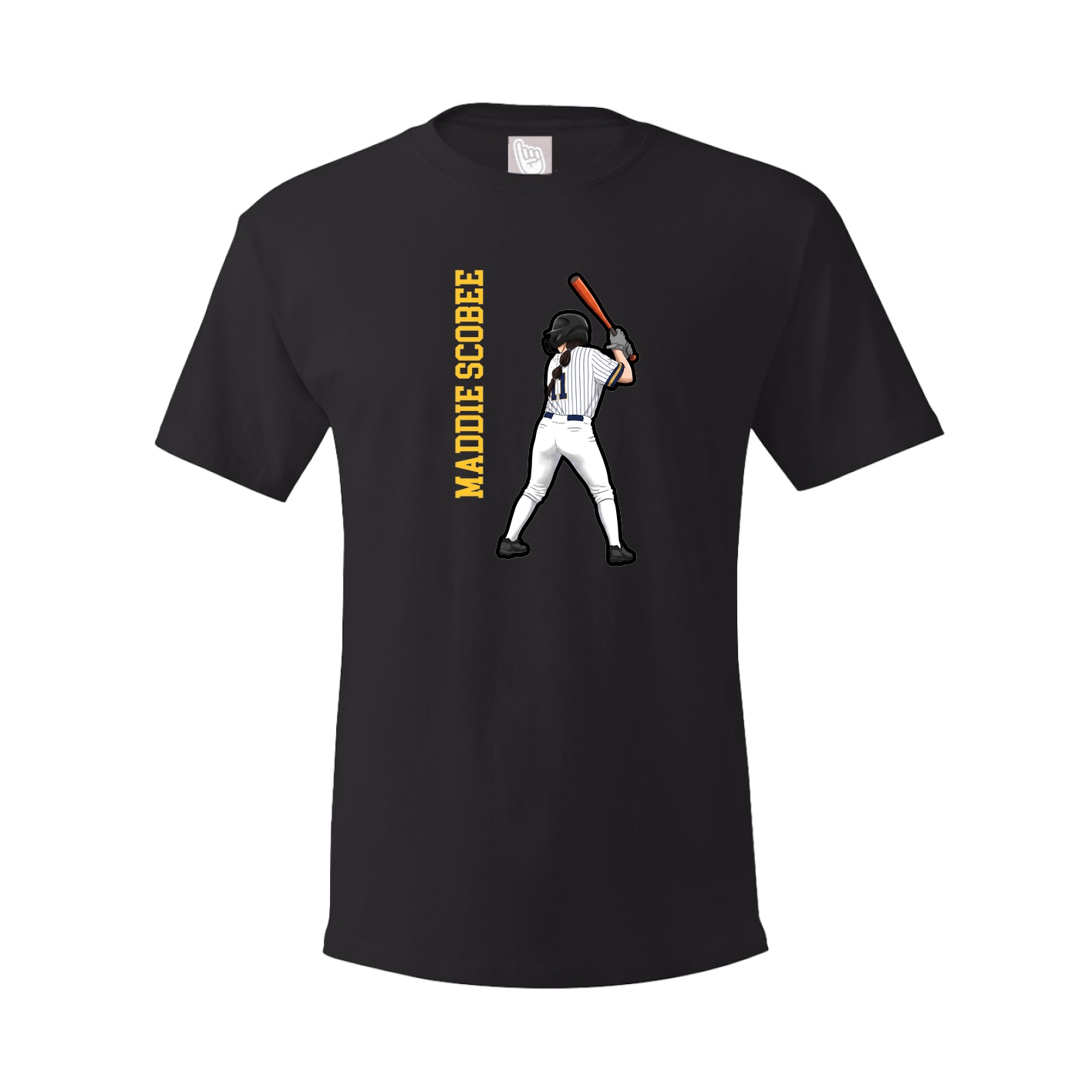 Tee — Name Vertical in Black
