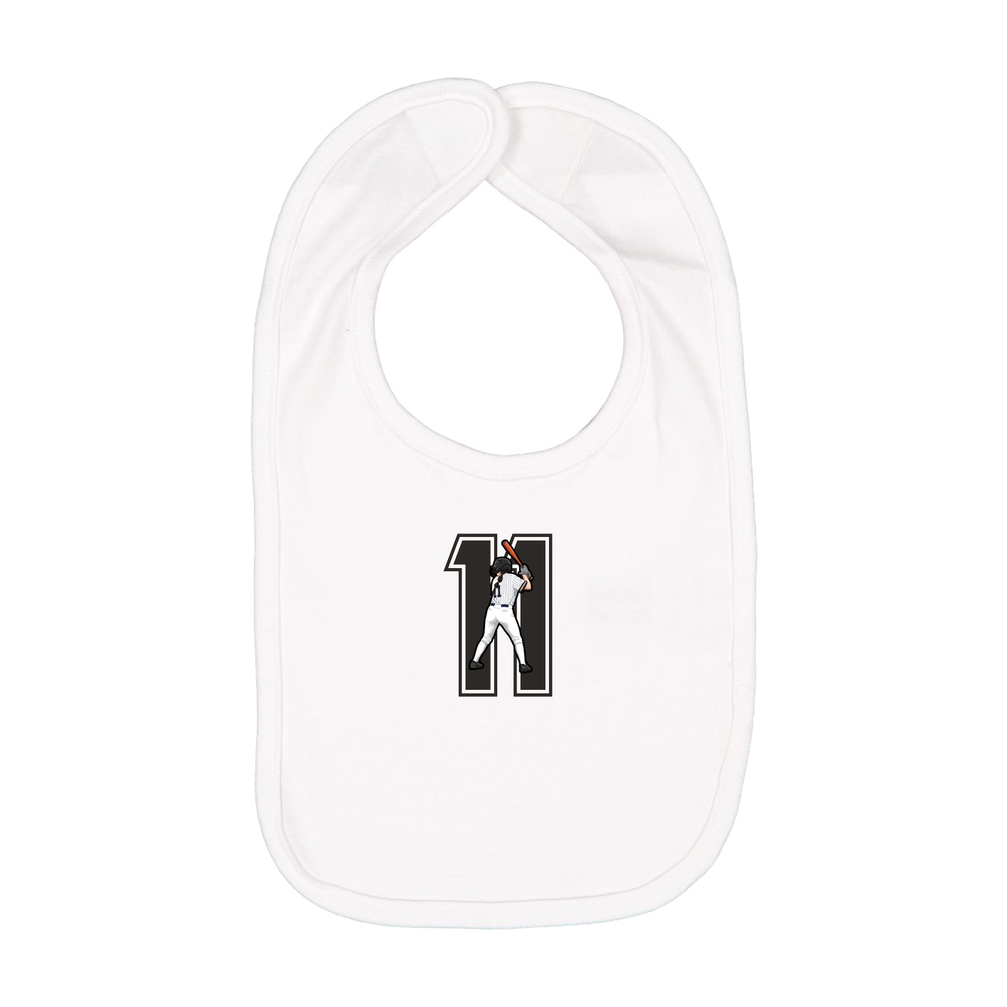 Infant Bib — Number in White