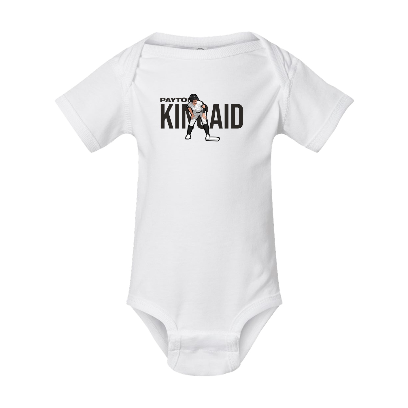 Baby Onesie — Player Name in White