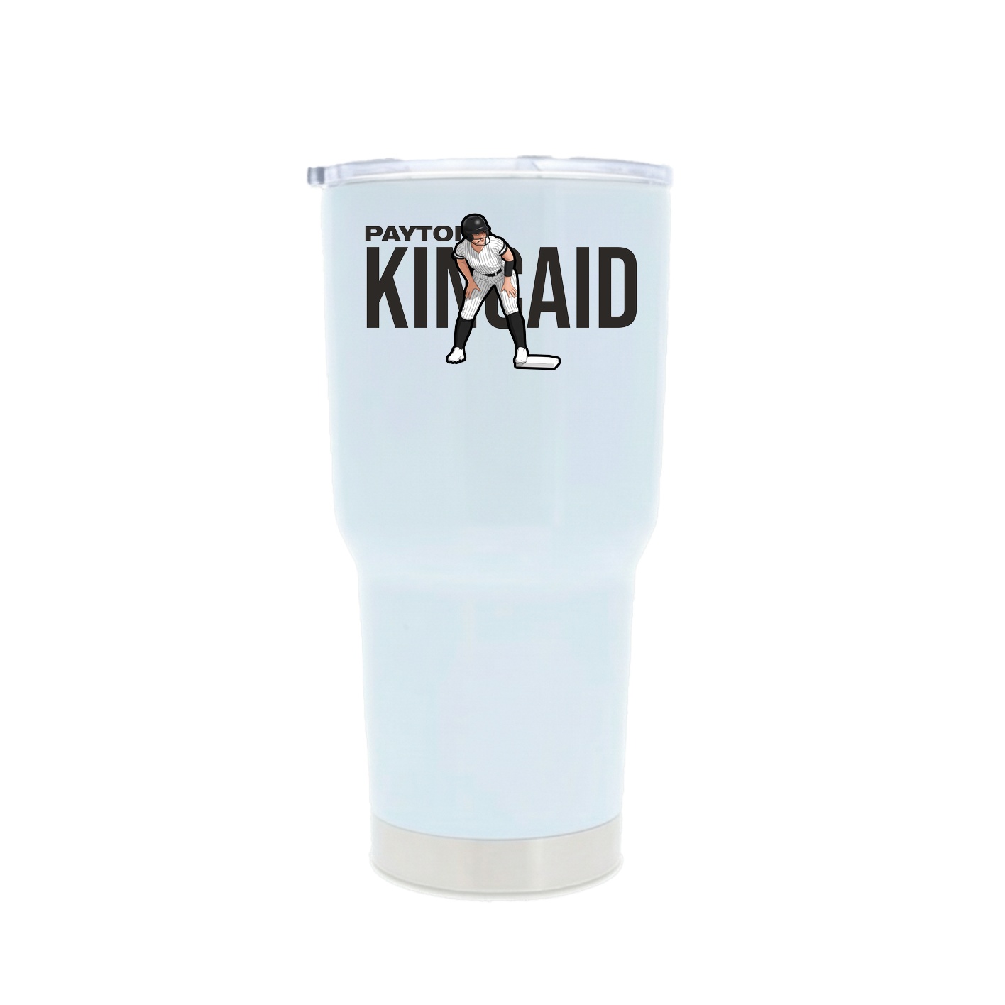 30oz Stainless Steel Tumbler — Player Name in White