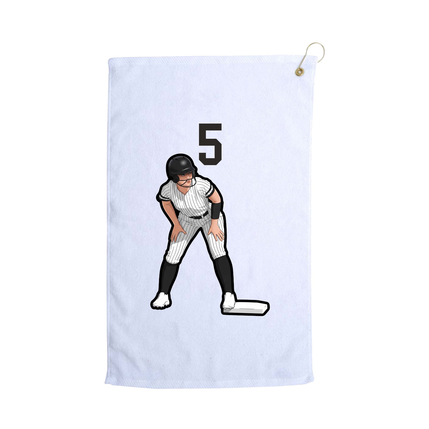 Golf Towel — Number Top in White