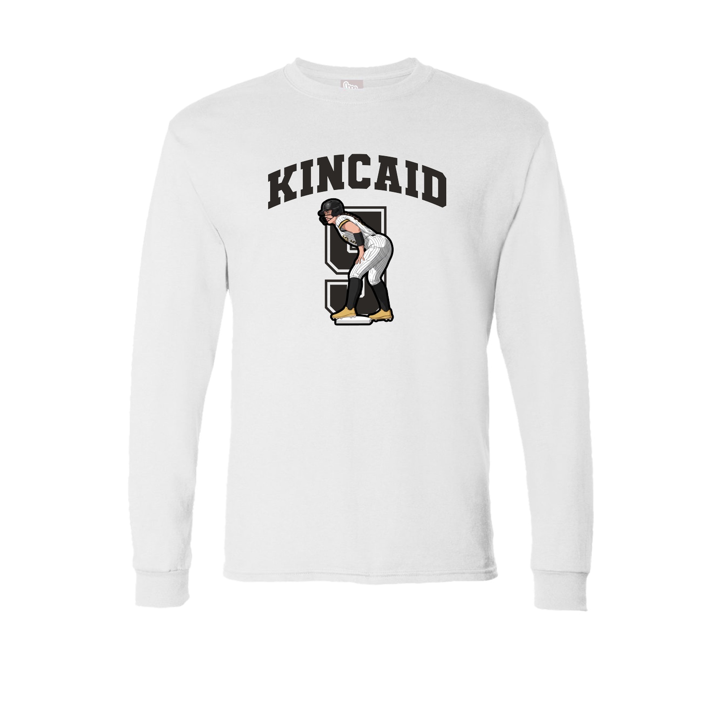 Long Sleeve Tee — Number in White