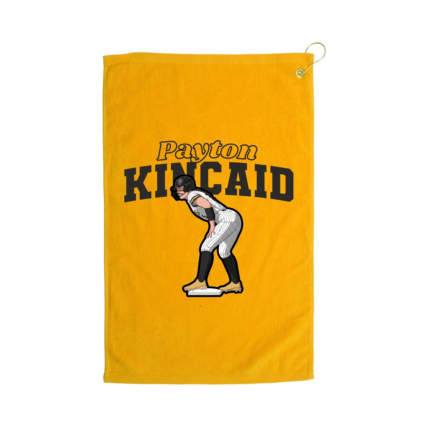 Golf Towel — Name Arch in Gold