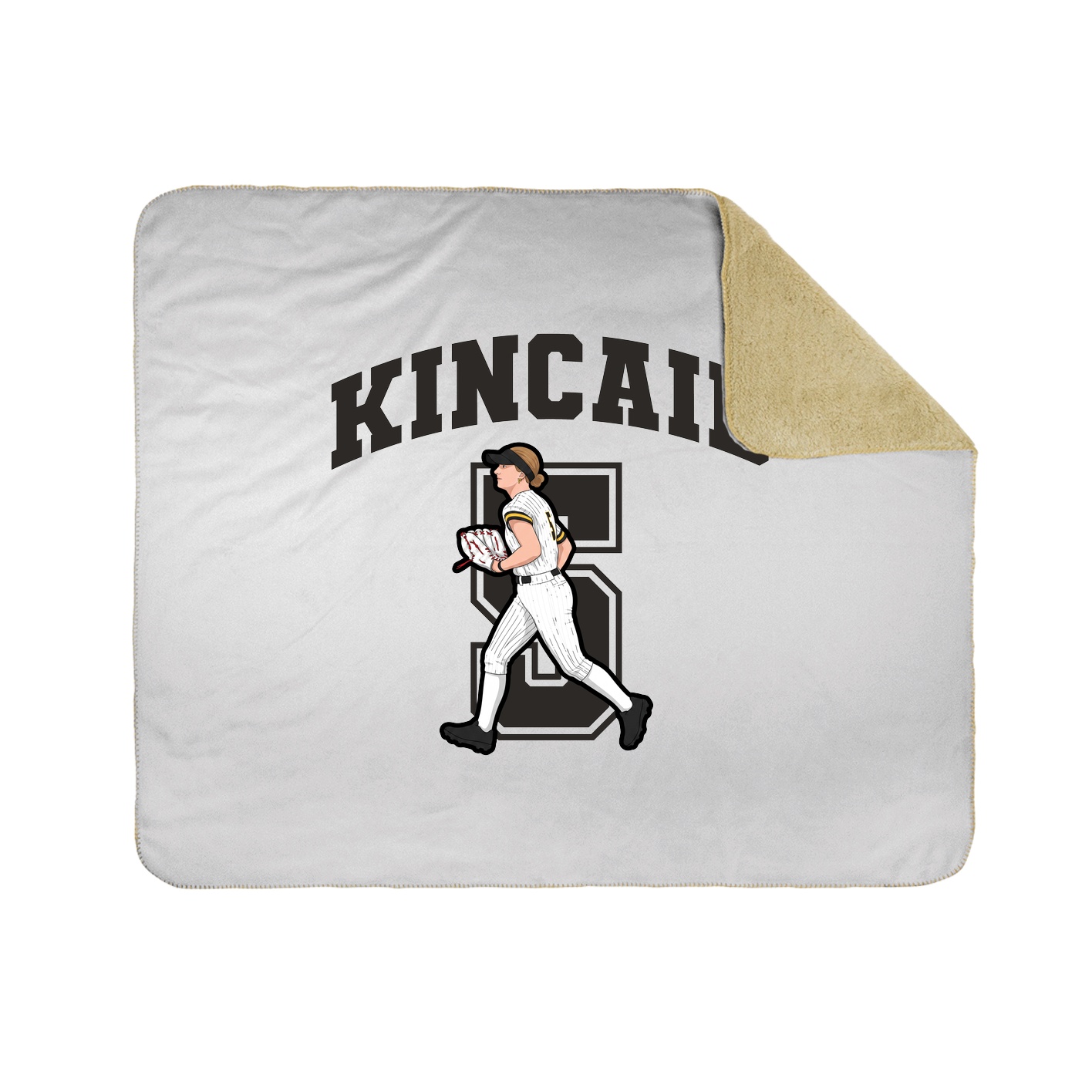 Throw Blanket — Number in White