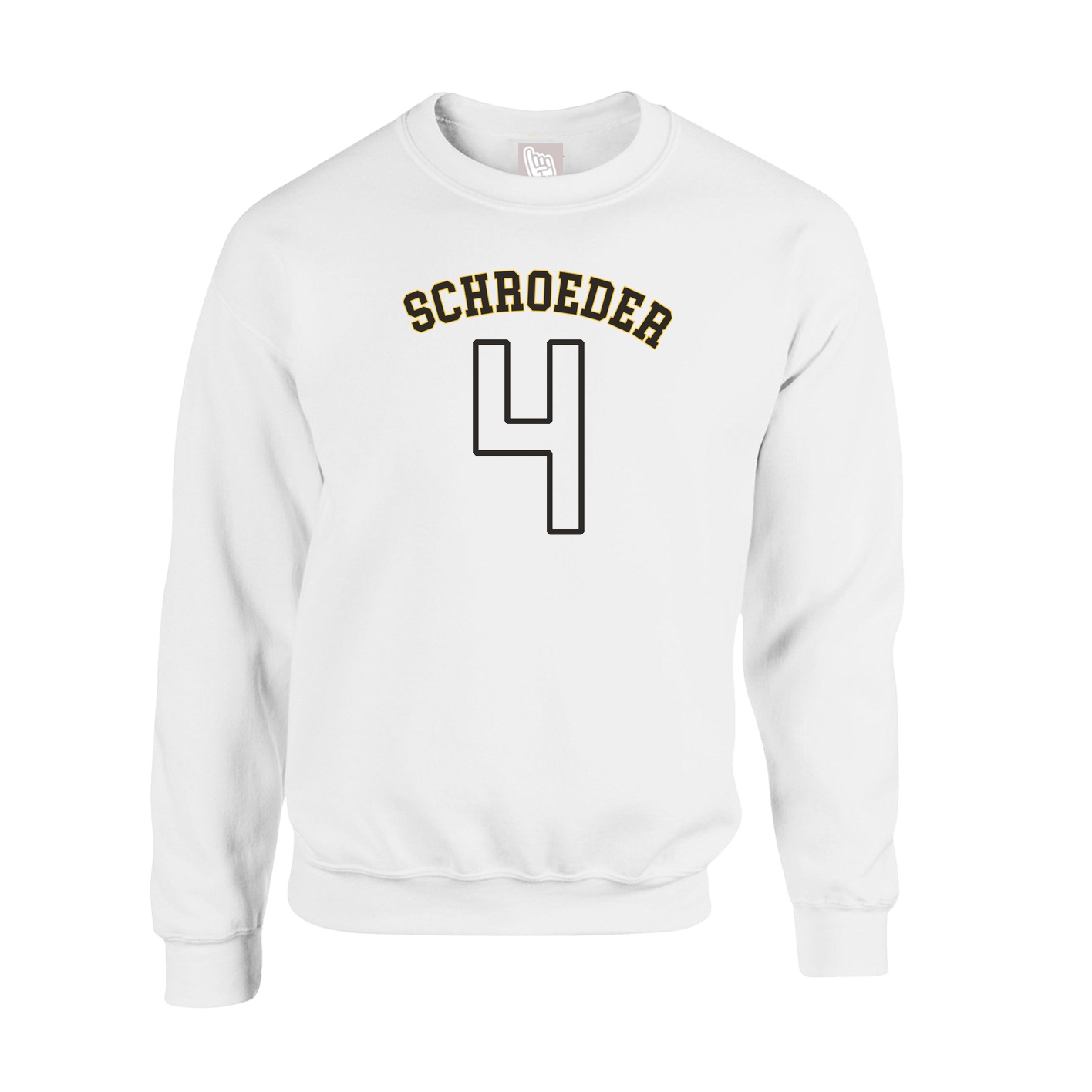 Fleece Crew — Shirsey Arch in White