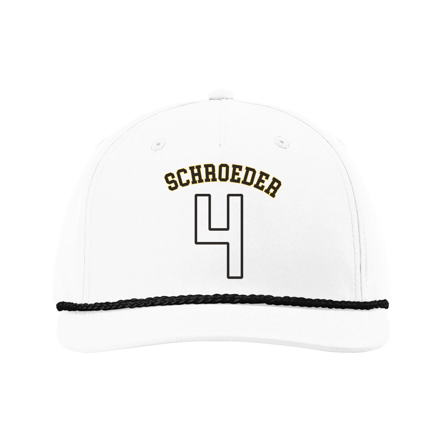 Five-Panel Classic Rope Cap — Shirsey Arch in White