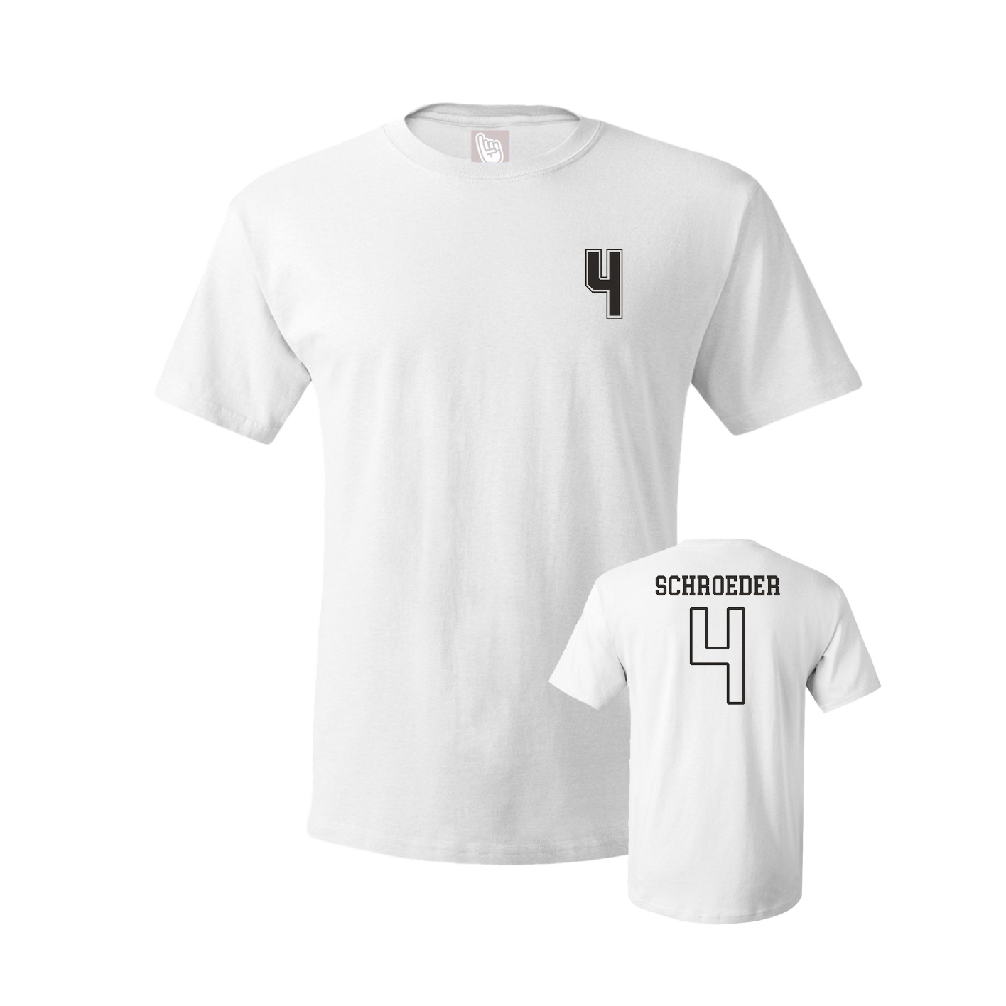 Youth Tee — Chest Back in White