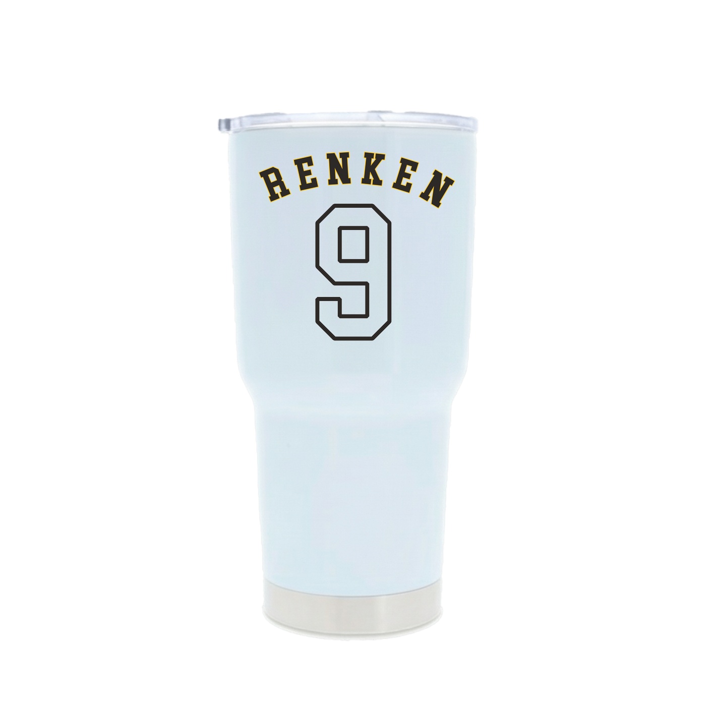30oz Stainless Steel Tumbler — Shirsey Arch in White