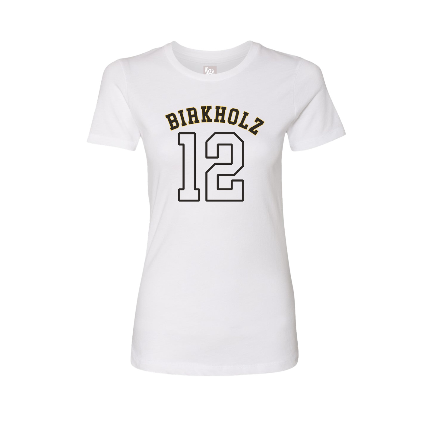 Fitted Women's Tee — Shirsey Arch in White