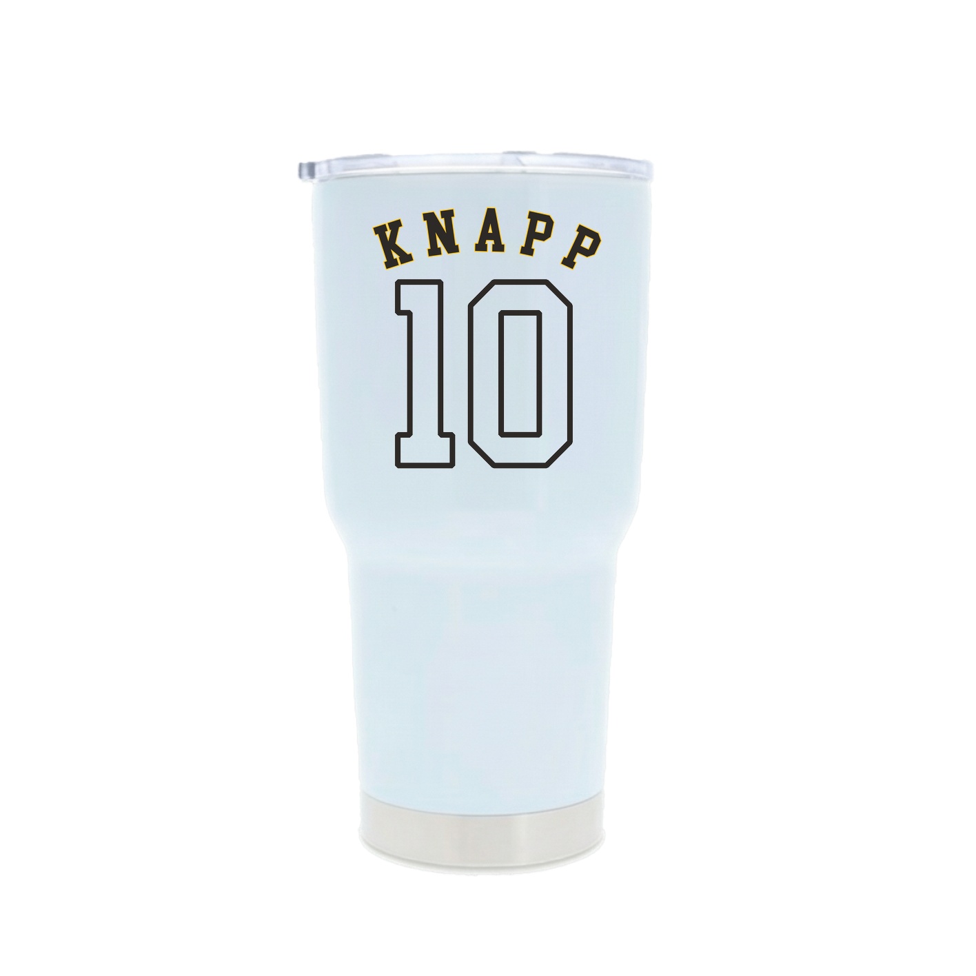30oz Stainless Steel Tumbler — Shirsey Arch in White
