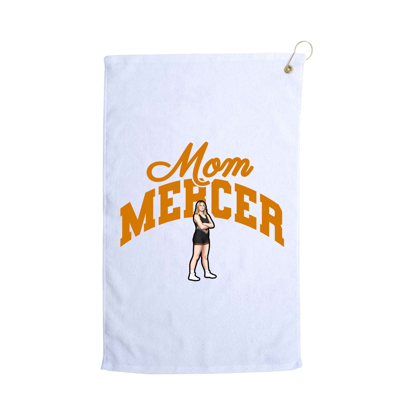 Golf Towel — Mothers Day Arch in White