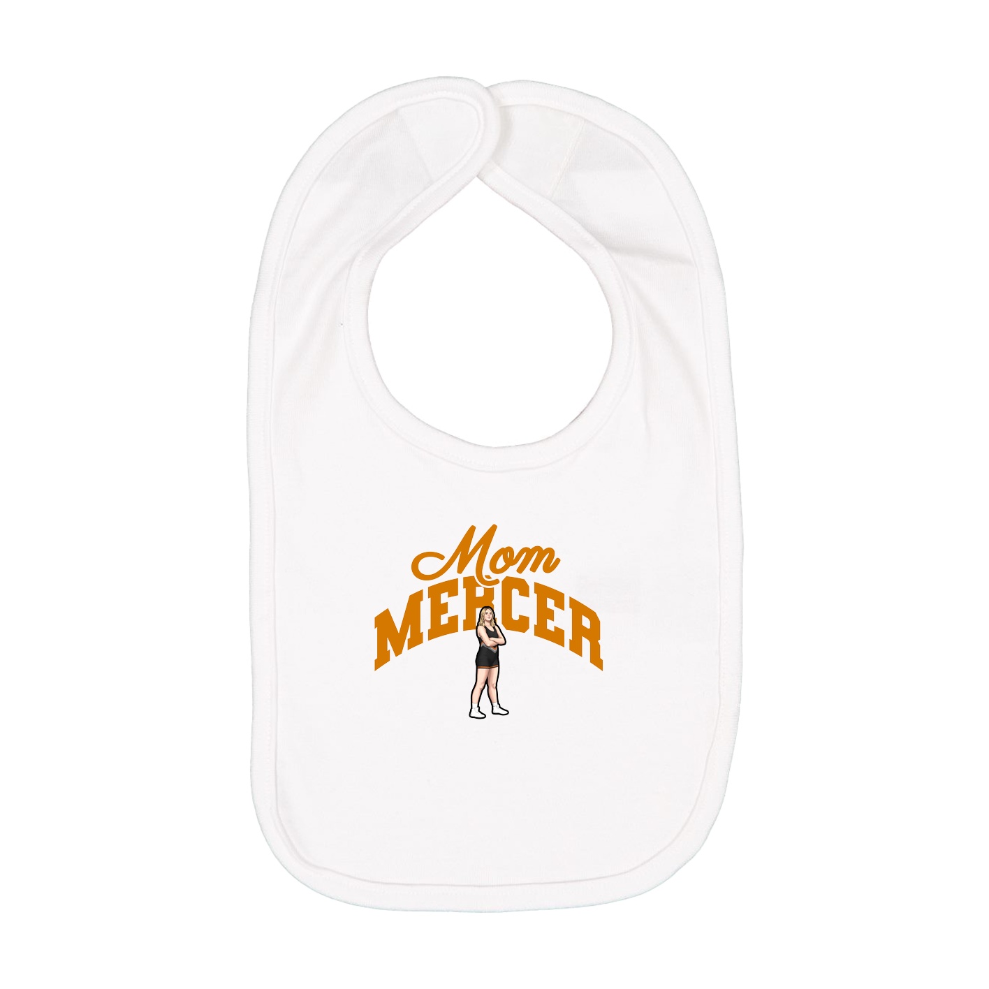 Infant Bib — Mothers Day Arch in White