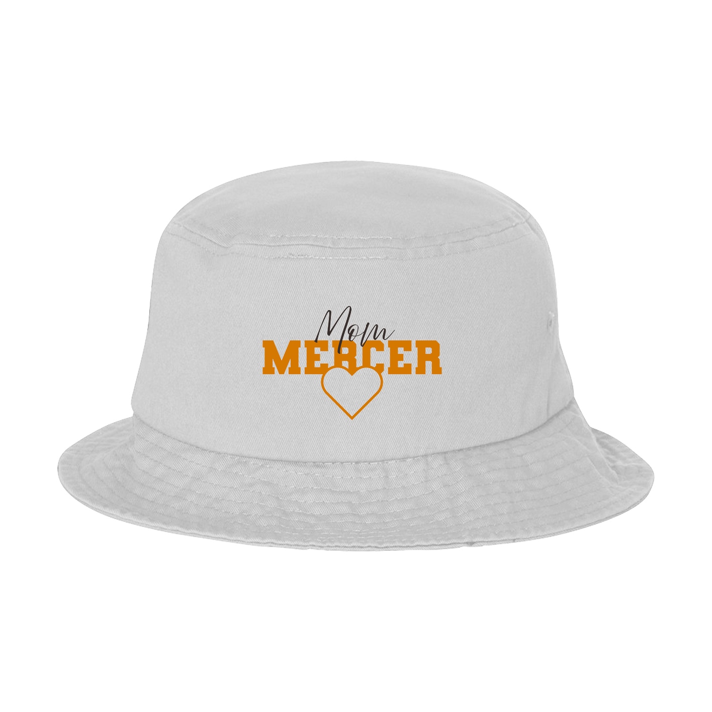 Bucket Cap — Mothers Day Heart in White