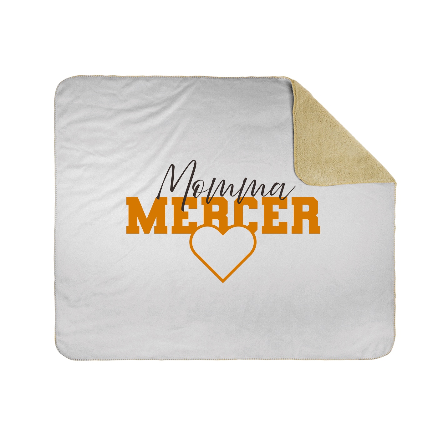 Throw Blanket — Mothers Day Heart in White