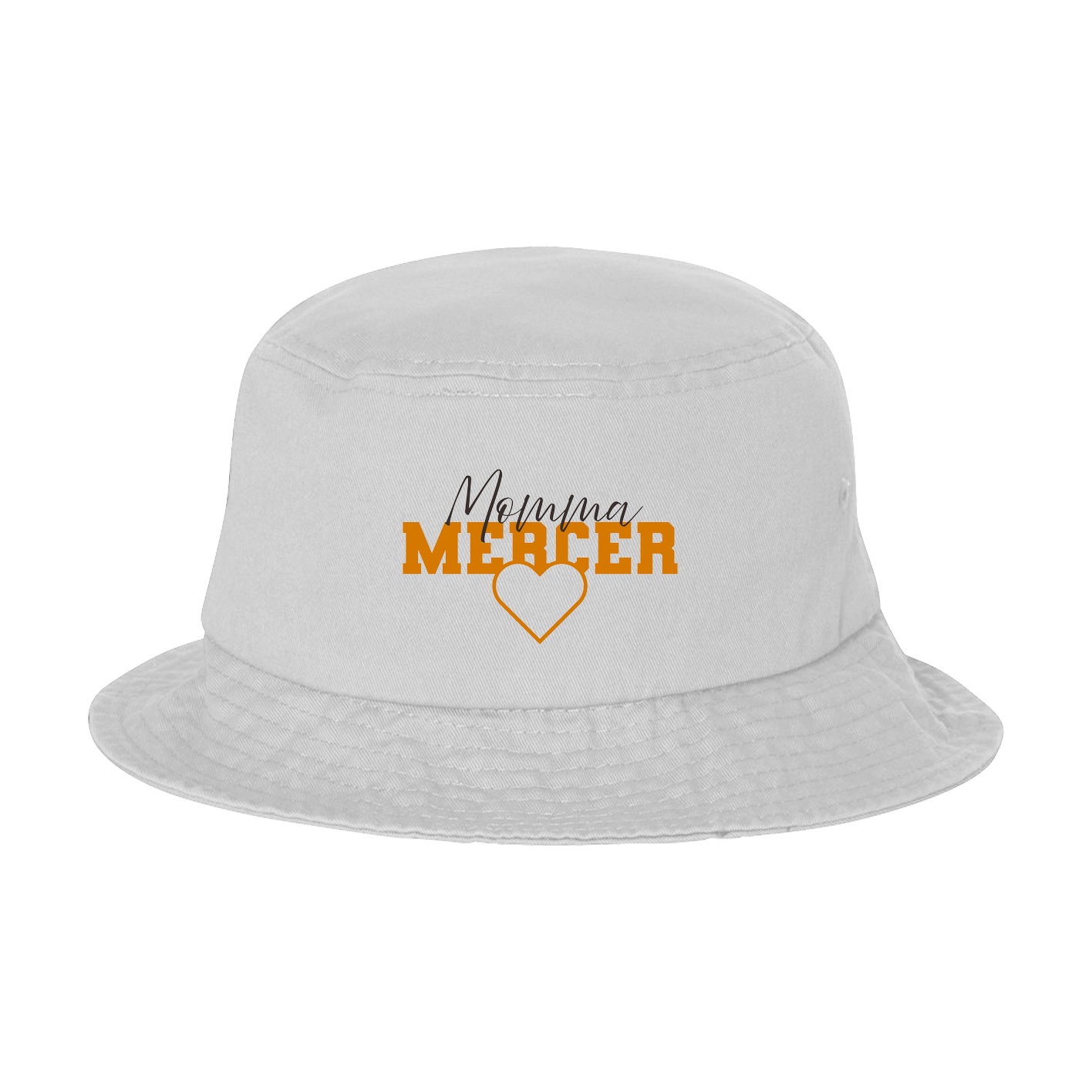 Bucket Cap — Mothers Day Heart in White