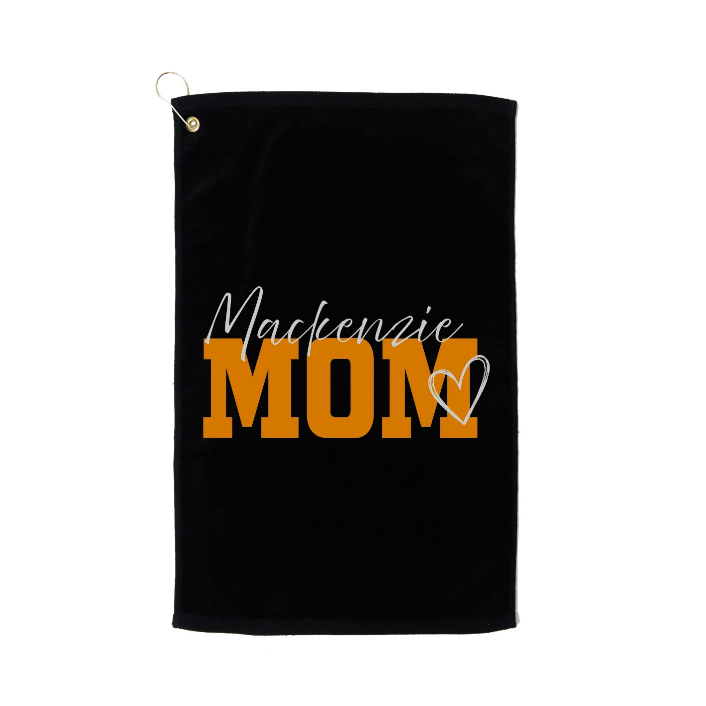 Golf Towel — Mothers Day Script in Black