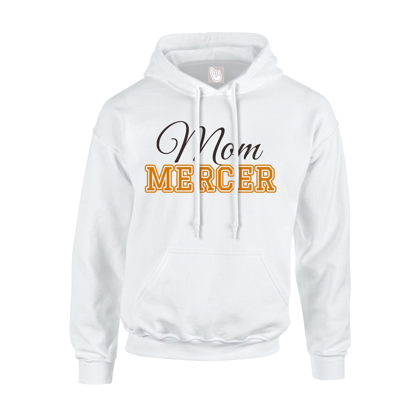 Youth Hoodie — Mothers Day Block in White