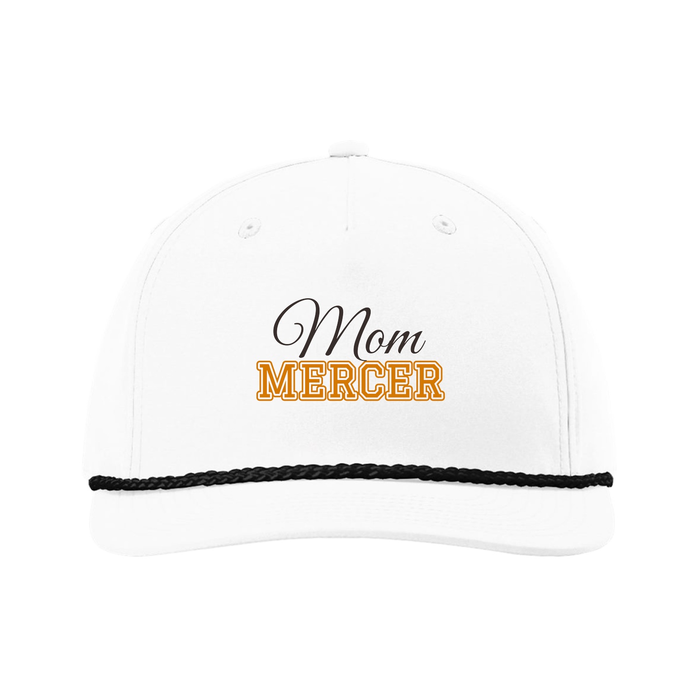 Five-Panel Classic Rope Cap — Mothers Day Block in White