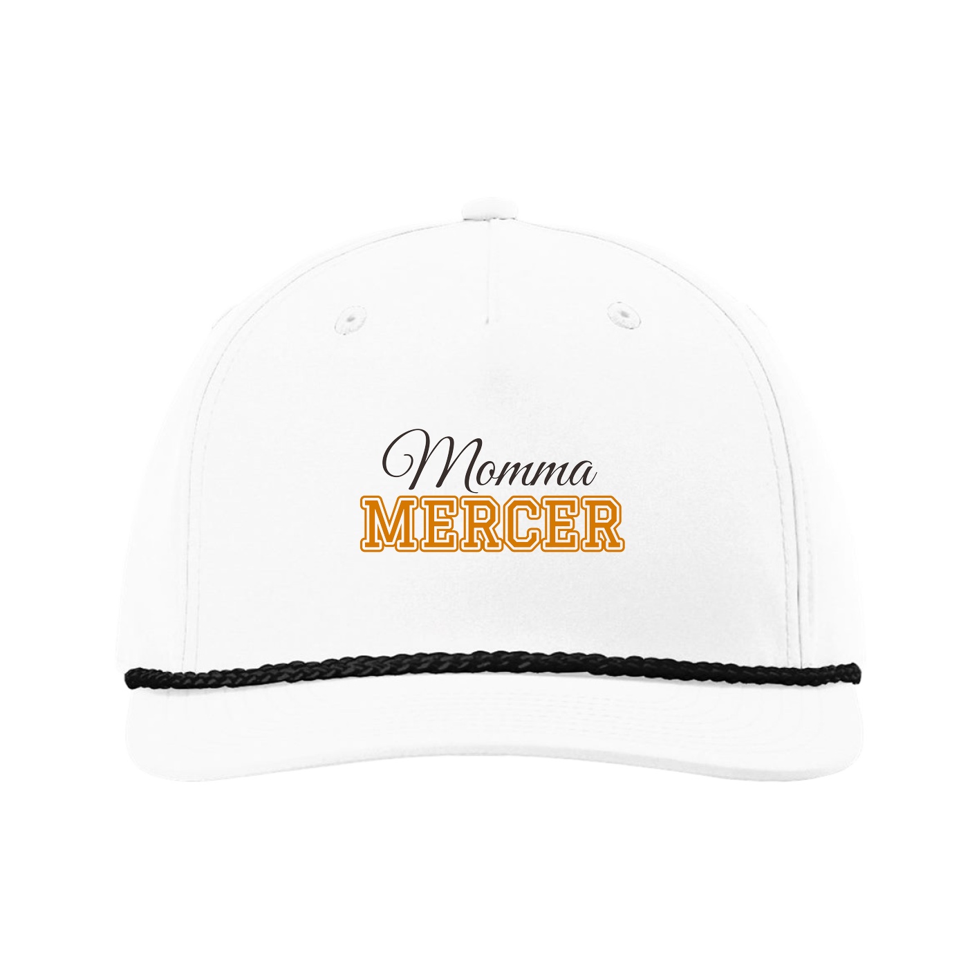 Five-Panel Classic Rope Cap — Mothers Day Block in White