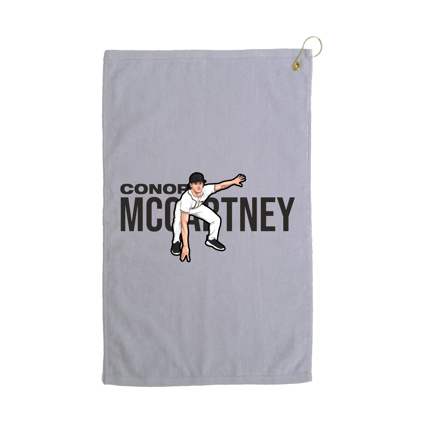 Golf Towel — Player Name in Grey