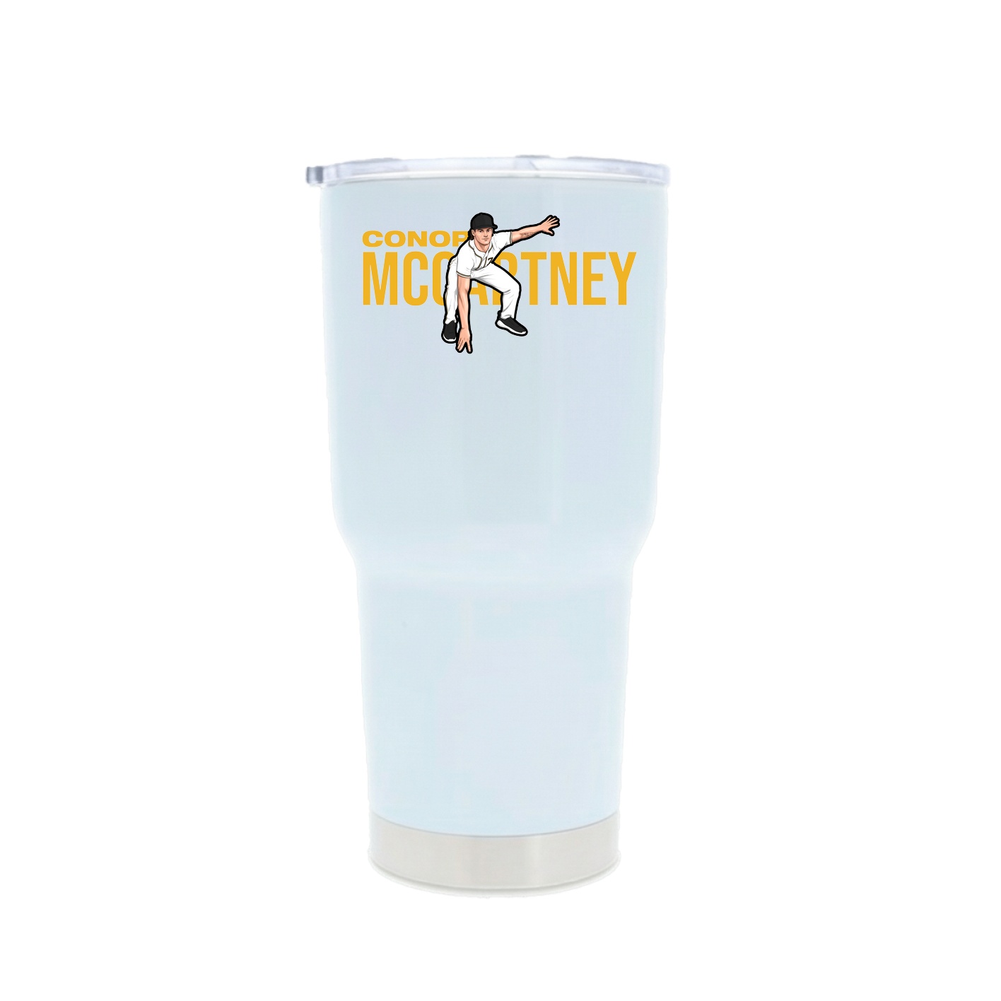 30oz Stainless Steel Tumbler — Player Name in White