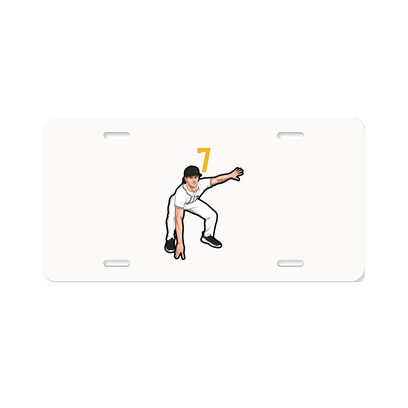License Plate — Number Top in Classic