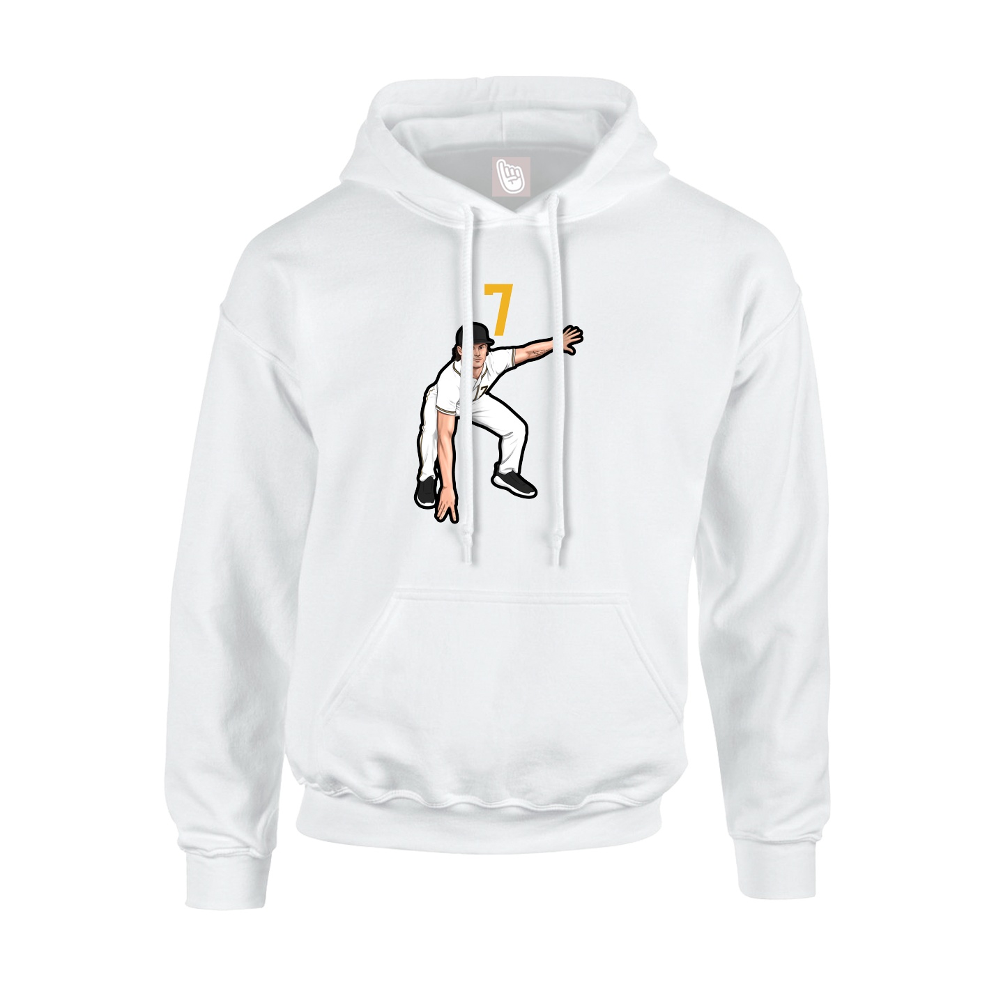 Hoodie — Number Top in White