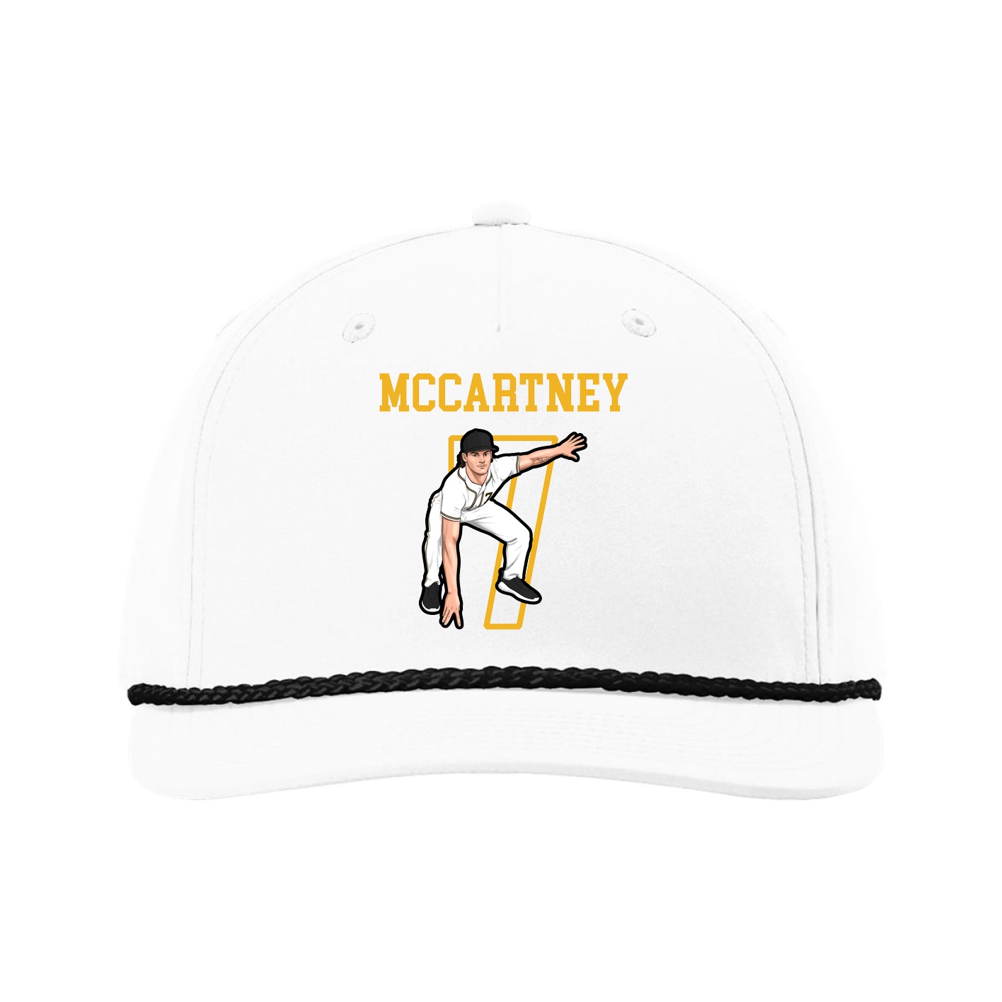 Five-Panel Classic Rope Cap — Shirsey in White