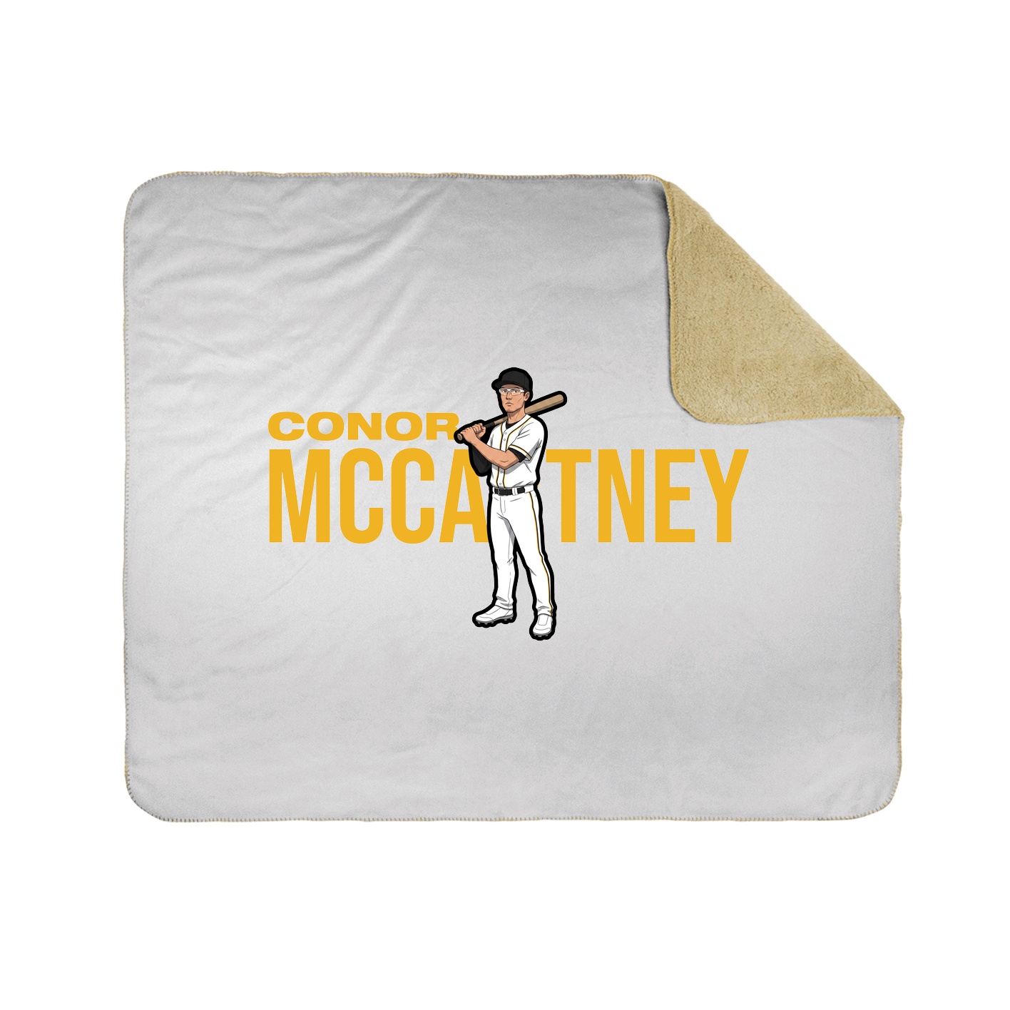 Throw Blanket — Player Name in White