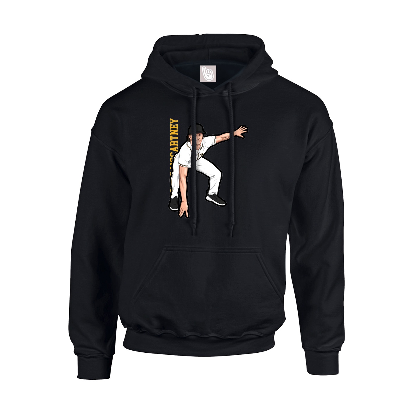 Youth Hoodie — Name Vertical in Black