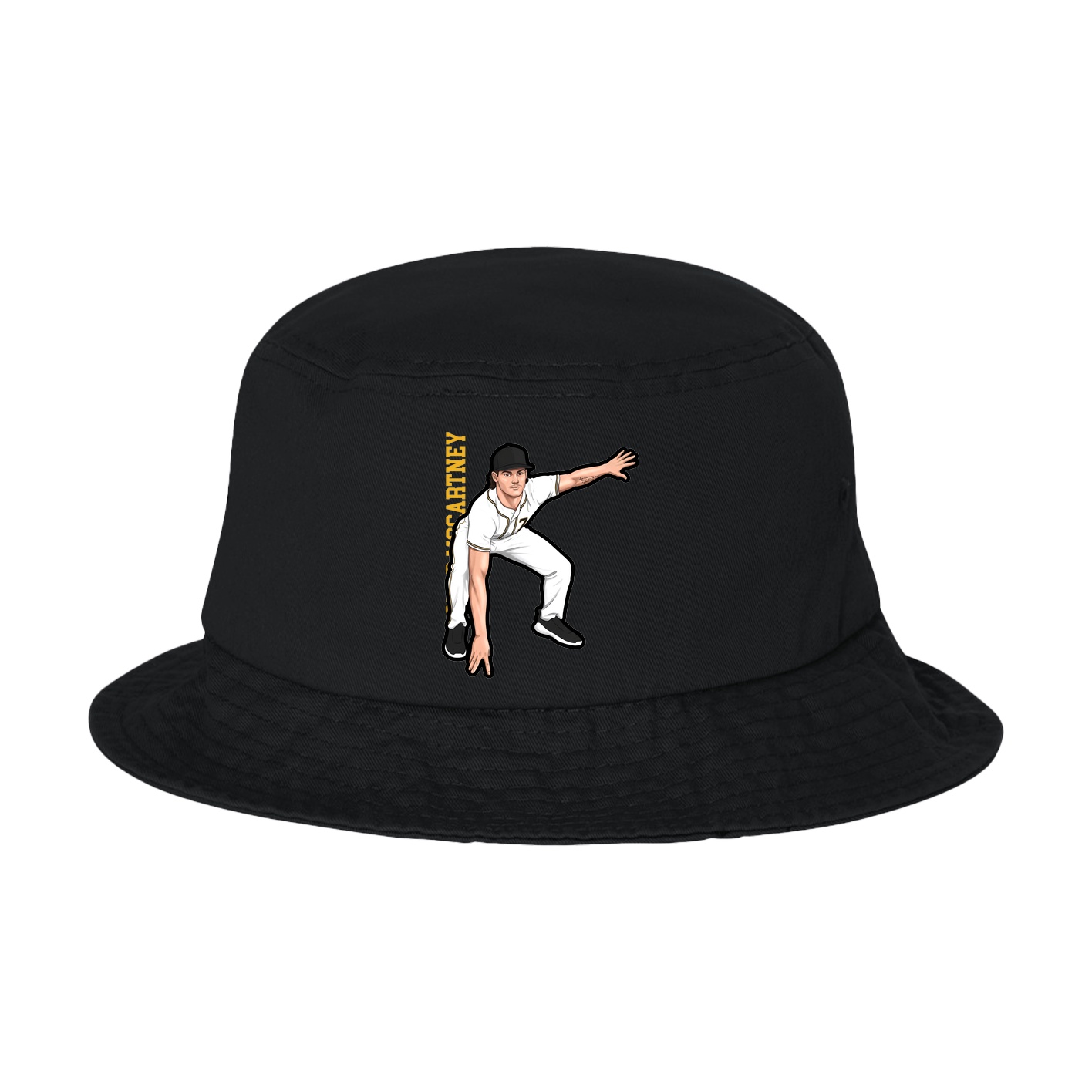 Bucket Cap — Name Vertical in Black
