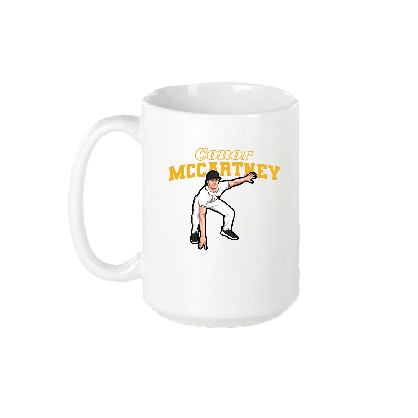 15oz Coffee Mug — Name Arch in White