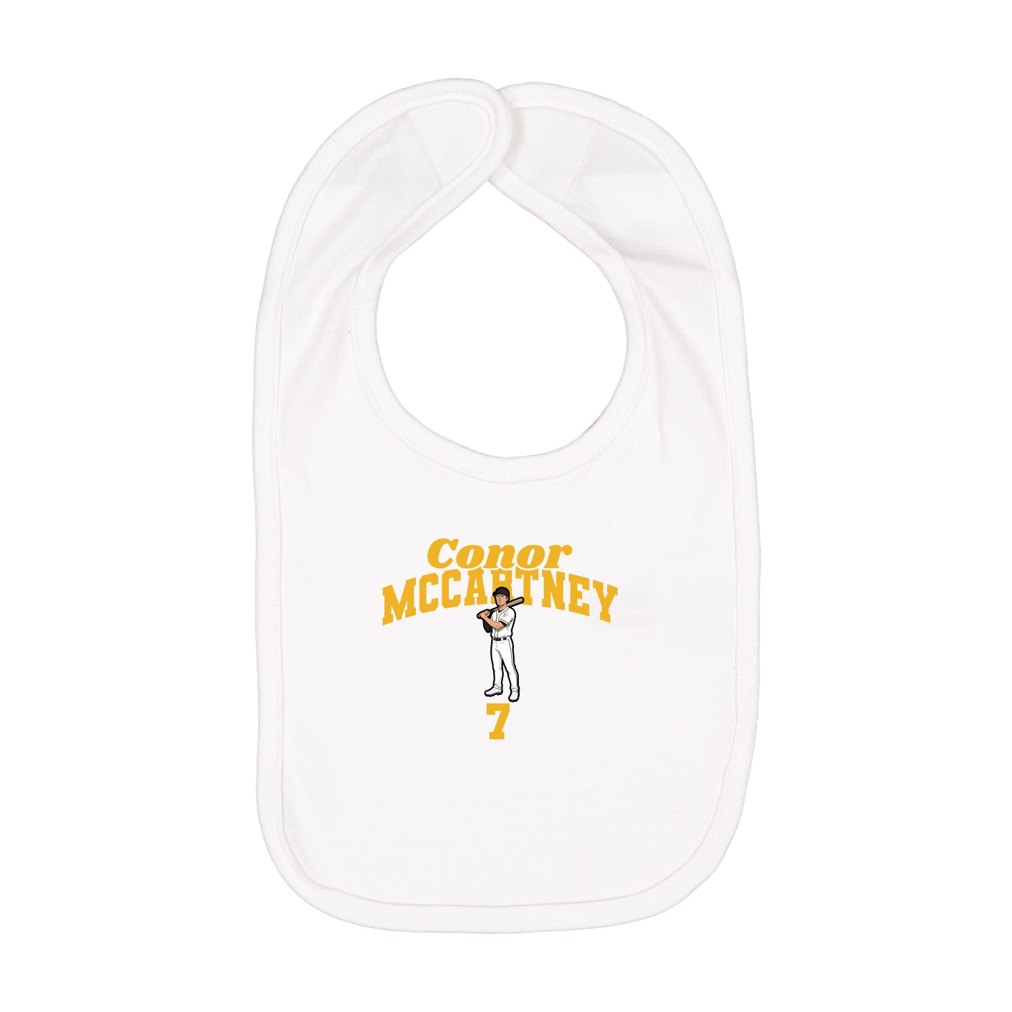 Infant Bib — Signature Arch in White