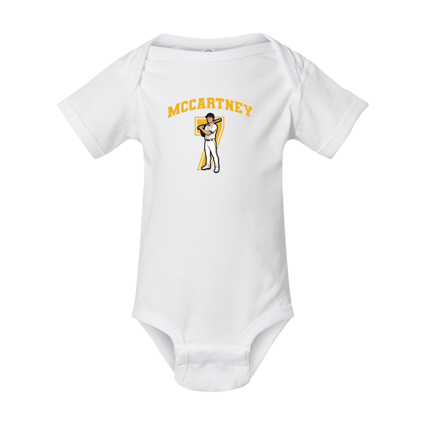 Baby Onesie — Number in White