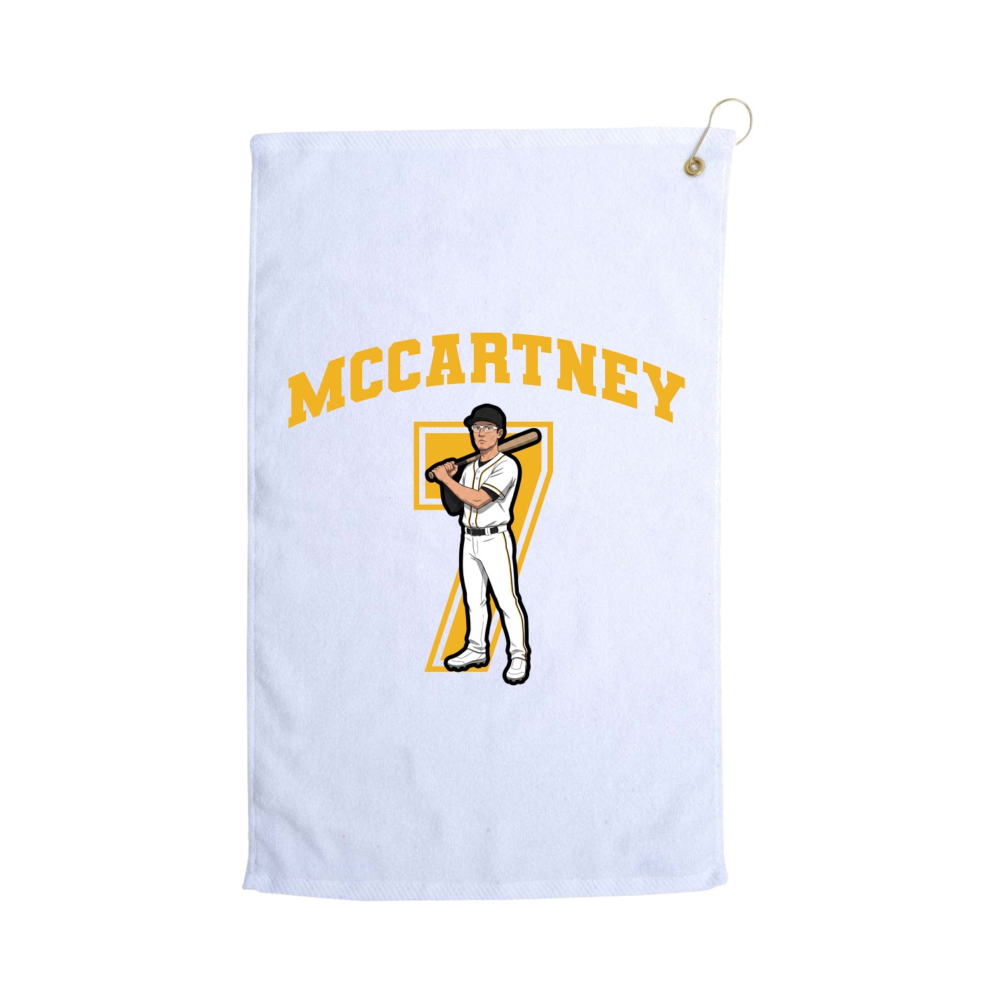 Golf Towel — Number in White