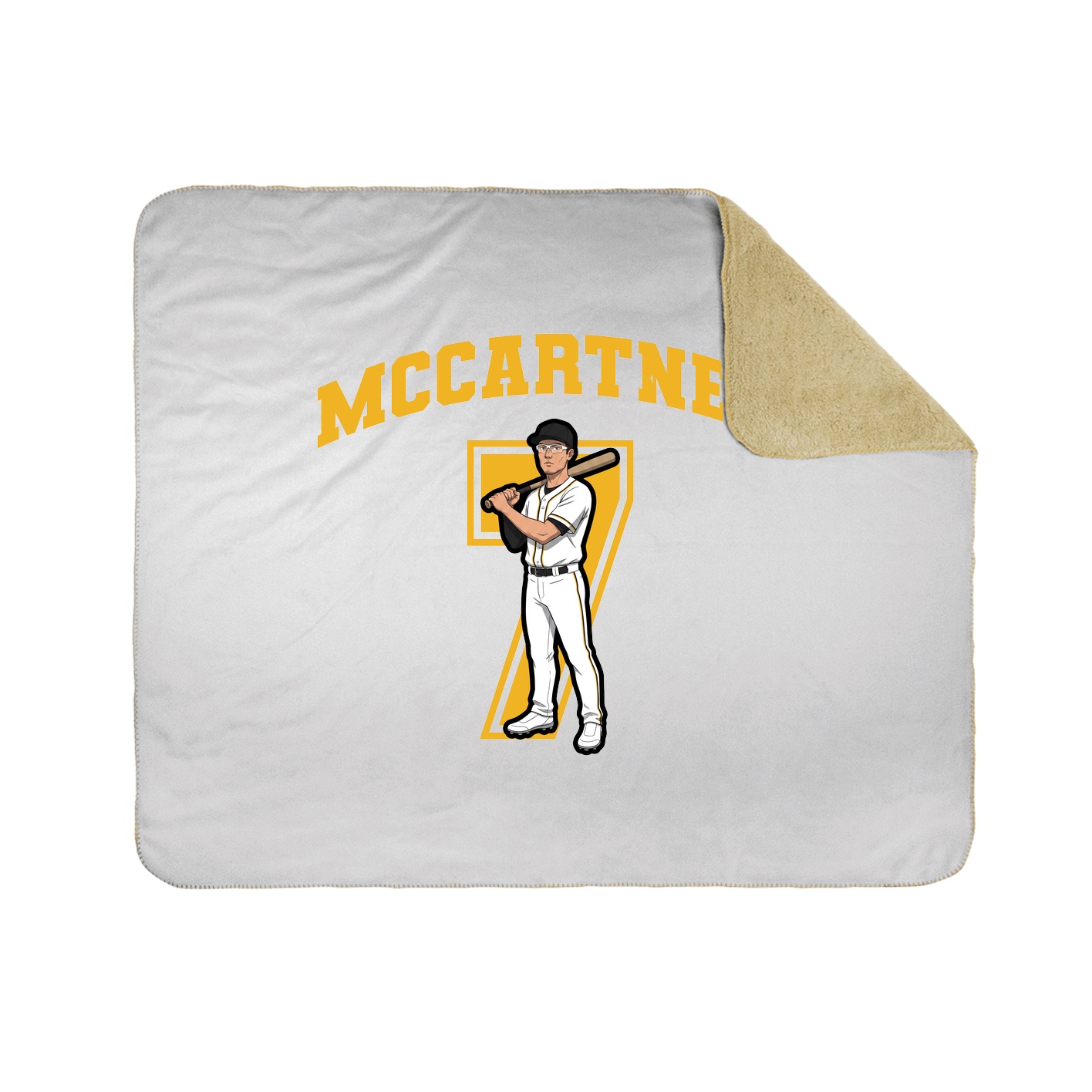 Throw Blanket — Number in White