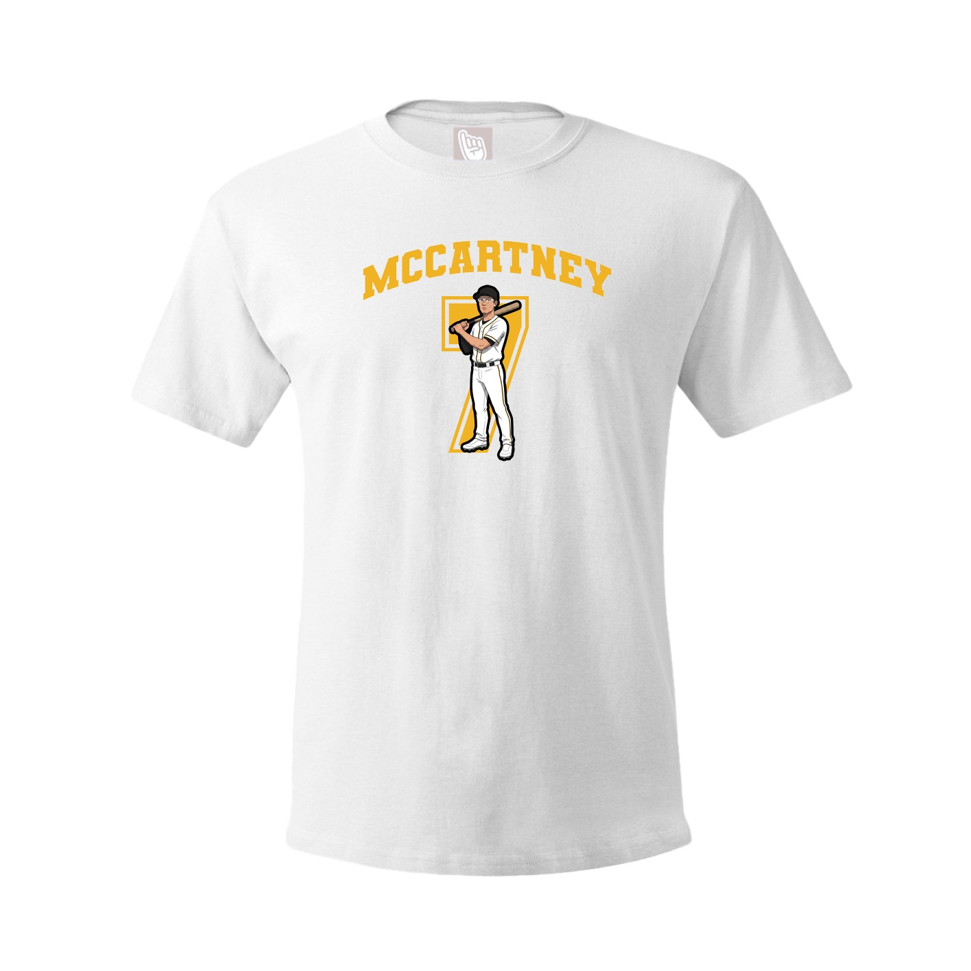 Youth Tee — Number in White