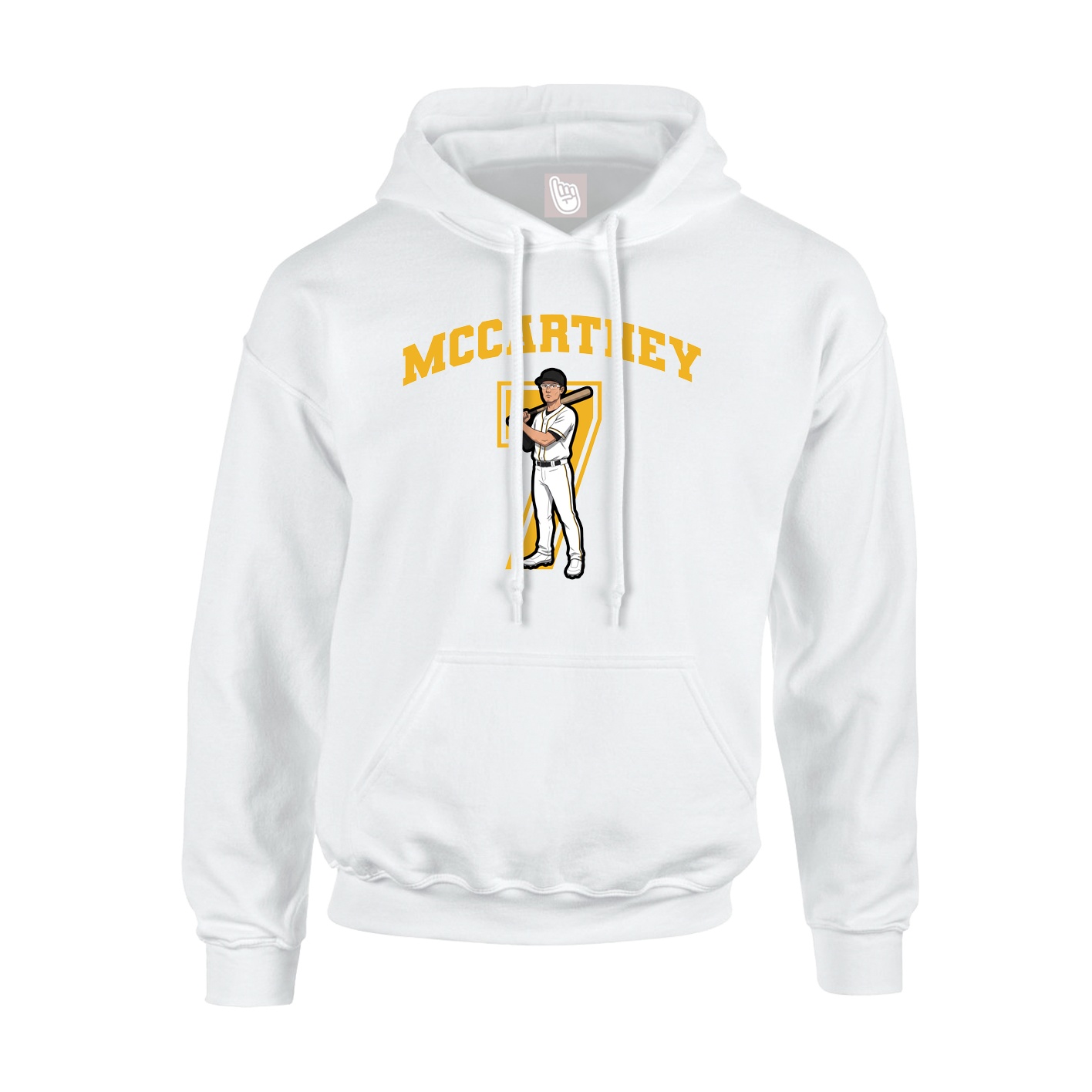 Hoodie — Number in White